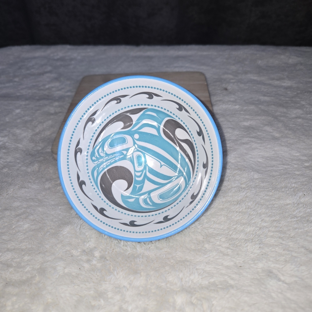 Northwest Turquoise and Gray Ceramic Bowl